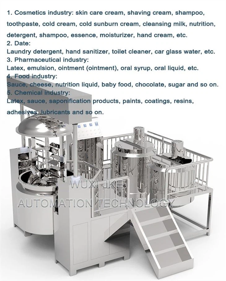Vacuüm emulgerende homogeniserende mixer